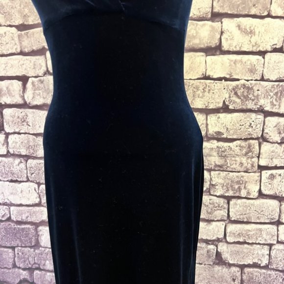 Reggio Vintage Blue V-Neck Sleeveless Dress Size 4 - Picture 4 of 13